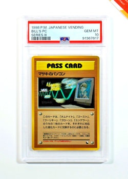 Pokemon PSA 10 Bill's Pc Series III Vending 1998 Japanese - Image 1