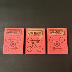 Three (3) Zatch Bell!The Card Battle Red Spell Book Binders With Cards - Image 1