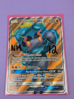 Marshadow GX - 137/147 - Ultra Rare Holo Burning Shadows Pokemon Card - NM - Image 3