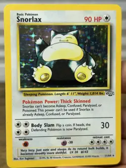Pokemon Card Snorlax Holo Unlimited Jungle Set WotC 1999 Rare 11/64 LP - Image 3