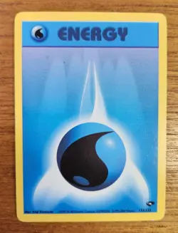 Water Energy Pokemon Card, Gym Challenge Set 132/132 - Image 1