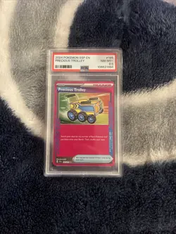 Precious Trolley 185/191 Sv08: Surging Sparks PSA 8 Graded Pokemon Card POP 13?? - Image 1