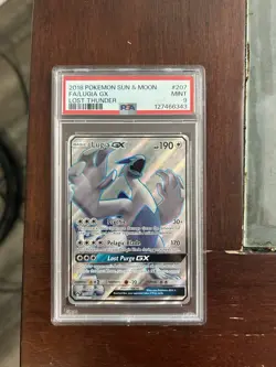 Pokemon TCG Lugia GX Holo Ultra Rare Card Lost Thunder 207 PSA 9 Mint - Image 1