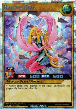 HARPIE GIRL Rush Duel Holo YuGiOh YU GI OH Custom Collectible Card - Image 1