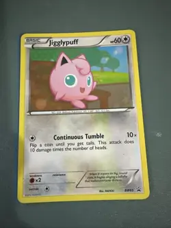 Pokemon Jigglypuff BW65 Non-Holo Black Star Promo Card with Light Play - Image 1