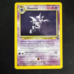 Pokemon TCG Haunter Fossil 1999 Unlimited Holo Rare Card 6/62 Vintage - Image 1