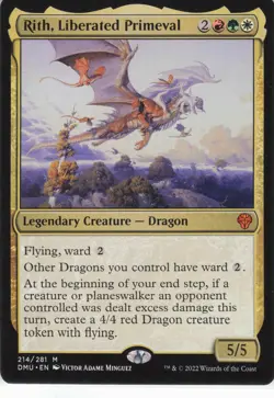 2022 Magic: The Gathering Dominaria United Rith, Liberated Primeval #214/281 NM - Image 1