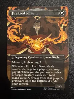 Fire Lord Sozin M 0356, NM Borderless, MTG Avatar the Last Airbender, TLA, Rise - Image 1