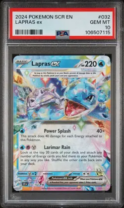 Lapras Ex PSA10 2024 Pokemon Scr En-Stellar Crown #032 - Image 1