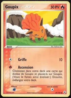 Carte Pokemon Goupix 81/101 Legendes Oubliees Francais - Image 1