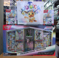 POKEMON PRISMATIC EVOLUTIONS ETB + (2) BUNDLE BOXES + PREMIUM FIGURE COLLECTION - Image 1