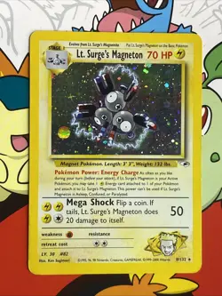 Lt. Surge's Magneton - Holo Gym Heroes 8/132 Unlimited Holo Rare -Pokemon TCG-LP - Image 1