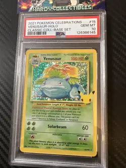 PSA 10 Venusaur 15/102 Celebrations 25th Anniversary Holo Foil Rare Pokemon - Image 2