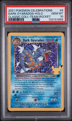 PSA 10 GEM 2021 Pokemon Celebrations Dark Gyarados Holo Classic Collection ???? - Image 1