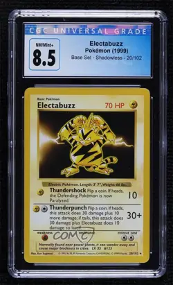 Electabuzz Shadowless Pokemon Base Set CGC 8.5 1999 - Image 1
