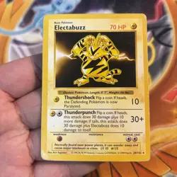 POKEMON BASE SET* ELECTABUZZ (SHADOWLESS) 20/102 NM/LP* - Image 2