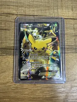 Pokemon Pikachu EX XY124 Black Star Promo 2016 - HEAVY DAMAGE - Image 1