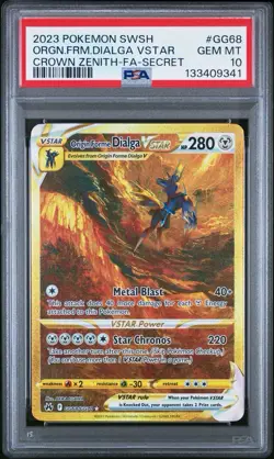 Pokemon TCG Origin Forme Dialga Vstar GG68/GG70 Crown Zenith! PSA 10! - Image 1