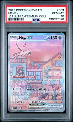 2023 POKEMON SVP EN-SV BLACK STAR PROMO 151 ULTRA-PREM COLL #053 MEW EX PSA 10 - Image 1
