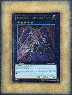 Yugioh Number C102: Archfiend Seraph PRIO-EN044 Ultimate Rare 1st Ed LP - Image 1