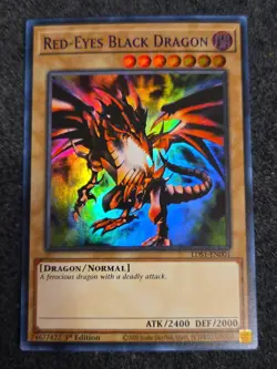 Yugioh Red-Eyes Black Dragon LDS1-EN001 Ultra Rare 1st Ed Purple NM - Image 1