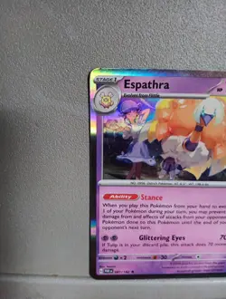 REVERSE HOLO Espartha 081/182 NM / M - RARE Paradox Rift Pokemon Card - Image 2