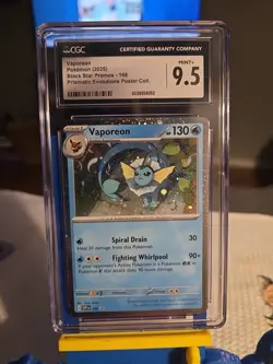 Vaporeon 168 Sv: Scarlet & Violet Promo Cards Holo Graded CGC 9.5 - Image 2