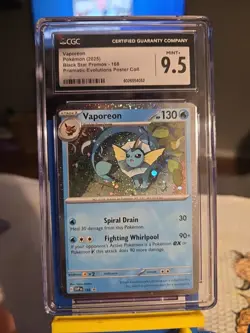 Vaporeon 168 Sv: Scarlet & Violet Promo Cards Holo Graded CGC 9.5 - Image 3