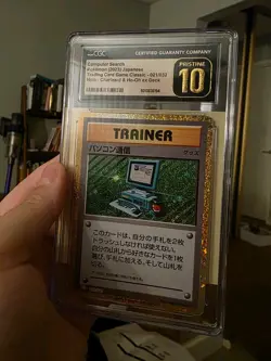 CGC-graded Pristine 10 Japanese Pokemon TCG Computer Search card 2023 - Image 1