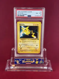 1999 Pokemon Movie Black Star Promo PIKACHU #4 Card PSA 8 - Image 1
