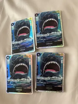 One Piece LABOON SR EB01-048 X 4 Card PLAYSET Memorial Collection TCG CCG - Image 1