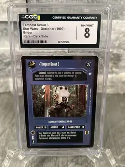 Star Wars CCG Tempest Scout 3 Endor AT-ST Graded Card CGC 8 Nm / M - Image 1