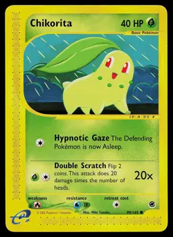Pokemon Card - Chikorita Expedition 99/165 Common - Image 1