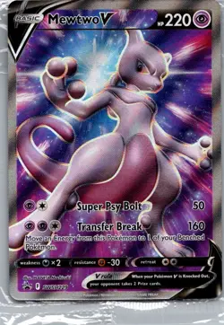 SWSH: Sword & Shield Promo Cards #SWSH229 Mewtwo V SEALED - Image 1