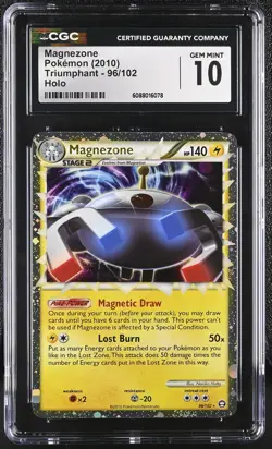 CGC 10 GEM MINT Magnezone 2010 Triumphant 96/102 Holo Pokemon Card - Image 1