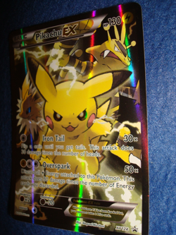 Pokemon Pikachu EX XY124 HP130 Black Star Promo 2016 Holo Card -See Photos/Read - Image 1