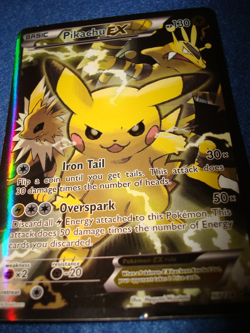 Pokemon Pikachu EX XY124 HP130 Black Star Promo 2016 Holo Card -See Photos/Read - Image 4
