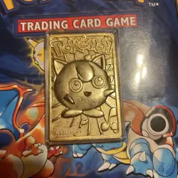 1999 POKEMON BURGER KING 23K GOLD PLATED JIGGLYPUFF CARD - Image 1