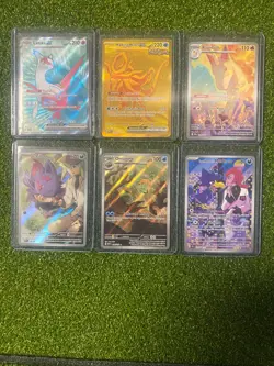 Pokemon Full Art Holo Illustration Card Lot of 6 Cards Near Mint Condition - Image 1
