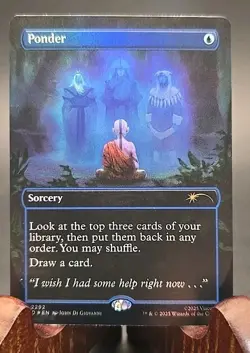Ponder Avatar: The Last Airbender Secret Lair MTG Rainbow Foil Near Mint - Image 1