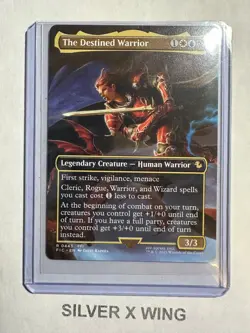 The Destined Warrior Borderless x1, MTG, Commander: Final Fantasy, FIC, NM - Image 1