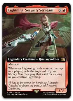 Lightning, Security Sergeant (Extended Art) #462 NM Final Fantasy FIN Magic MTG - Image 1