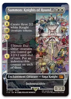Summon: Knights of Round (Borderless) #359 (NM) Final Fantasy FIN Magic MTG - Image 1