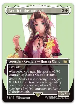 Aerith Gainsborough (Borderless) #374 (NM) Final Fantasy FIN Magic MTG - Image 1