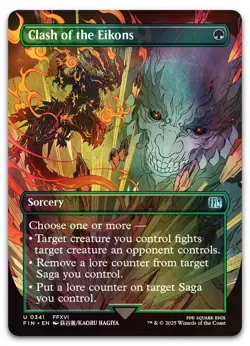 Clash of the Eikons (Borderless) #341 (Foil) (NM) Final Fantasy FIN Magic MTG - Image 1