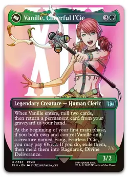 Vanille, Cheerful l'Cie (Borderless) #392 (Foil) NM Final Fantasy FIN Magic MTG - Image 1