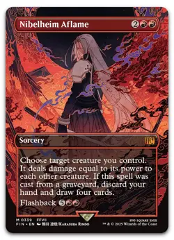 Nibelheim Aflame (Borderless) #339 (NM) Final Fantasy FIN Magic MTG - Image 1