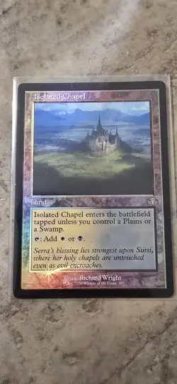 Isolated Chapel (Retro Frame) Dominaria Remastered Foil Land Rare MTG NM - Image 1