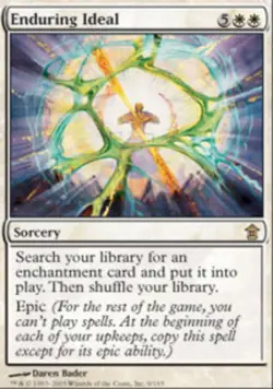MTG Enduring Ideal, Saviors of Kamigawa, Heavily Played, English - Image 1