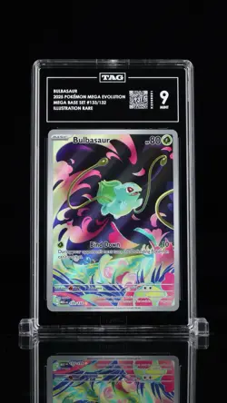 2025 Pokemon Mega Evolution #133/132 Bulbasaur - TAG 9 MINT - Image 1